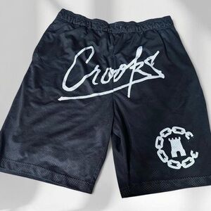Crooks & Castles Black Mesh Shorts
